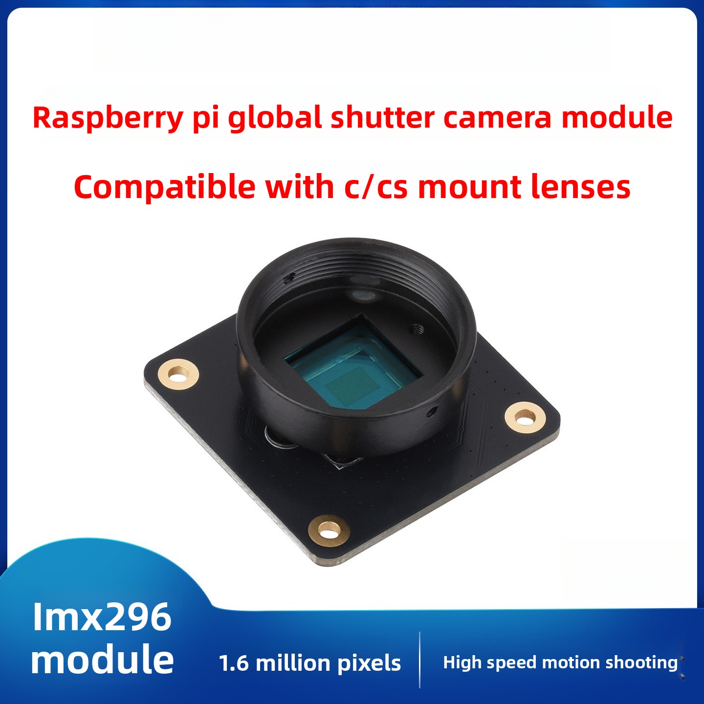글로벌 셔터 CMOS 센서 모듈 IMX296 1.6MP - Raspberry Pi Global Shutter Camera Imx296 리뷰 및 가격